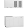 Image de vidaXL Kitchenette Lyon 4 pièces blanc bois composite