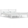 Image de vidaXL Lit en bois massif pin blanc 160x200 cm