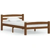 Image de vidaXL Lit en bois massif pin brun miel 90x200 cm