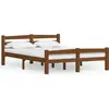 Image de vidaXL Lit en bois massif pin brun miel 120x200 cm