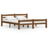Image de vidaXL Lit en bois massif pin brun miel 160x200 cm