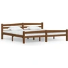 Image de vidaXL Lit en bois massif pin brun miel 200x200 cm