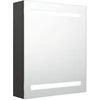 Image de vidaXL Armoire à miroir de salle de bain LED anthracite 50x14x60 cm