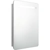 Image de vidaXL Armoire à miroir de salle de bain LED gris béton 60x11x80 cm