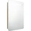 Image de vidaXL Armoire à miroir de salle de bain LED blanc et imitation chêne 60x11x80 cm