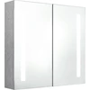 Image de vidaXL Armoire à miroir de salle de bain LED gris béton 62x14x60 cm