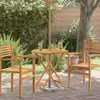 Image de vidaXL Table de jardin pliante Ø60x75 cm en bois massif d'eucalyptus