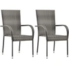 Image de vidaXL Ensemble de jardin 3 pièces Gris