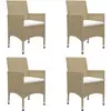 Image de vidaXL Ensemble de jardin 5 pièces Beige