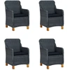 Image de vidaXL Ensemble de jardin 5 pièces gris foncé