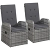 Image de vidaXL Ensemble de jardin 3 pièces Gris