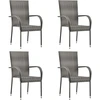 Image de vidaXL Ensemble de jardin 5 pièces Gris