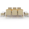 Image de vidaXL Ensemble de jardin 11 pièces Beige
