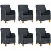 Image de vidaXL Ensemble de jardin 7 pièces gris foncé