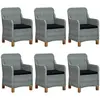 Image de vidaXL Ensemble de jardin 9 pièces gris clair