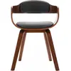Image de vidaXL Chaise de salle à manger gris foncé bois courbé et tissu