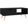 Image de vidaXL Table basse noire 100x49,5x43 cm Bois composite