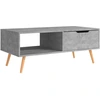 Image de vidaXL Table basse gris béton 100x49,5x43 cm Bois composite