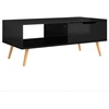 Image de vidaXL Table basse noir brillant 100x49,5x43 cm Bois composite