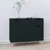 Image de Buffet noir 90x30x72 cm bois composite