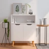 Image de vidaXL Sideboard blanc brillant 60x30x72 cm bois composite