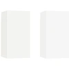 Image de vidaXL Armoires TV 2 pcs. Blanc 30,5x30x60 cm Bois composite
