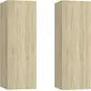 Image de vidaXL Armoires TV 2 pcs. chêne Sonoma 30,5x30x90 cm Bois composite