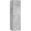 Image de vidaXL Armoire TV gris béton 30,5x30x110 cm Bois composite