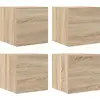 Image de Armoires TV murales 4 pièces chêne Sonoma 30,5x30x30 cm
