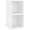 Image de vidaXL Meuble TV mural blanc 37x37x72 cm Bois composite