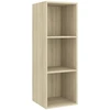 Image de vidaXL Armoire TV murale chêne Sonoma 37x37x107 cm Matériau dérivé du bois