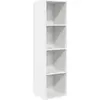 Image de vidaXL Meuble TV mural blanc 37x37x142,5 cm Bois composite