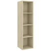 Image de vidaXL Armoire TV murale chêne Sonoma 37x37x142,5 cm Matériau dérivé du bois