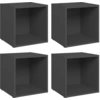 Image de vidaXL Armoires TV 4 pcs. Gris 37x35x37 cm Bois composite