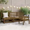Image de vidaXL Canapés centraux de jardin 3 pcs. Pin massif brun miel