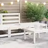 Image de vidaXL Ensemble de salon de jardin 2 pièces blanc pin massif