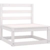 Image de vidaXL Ensemble salon de jardin 3 pièces avec coussins blanc pin massif