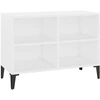 Image de vidaXL Armoire TV avec pieds en métal blanc 69,5x30x50cm