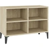 Image de vidaXL Armoire TV avec pieds métalliques Chêne Sonoma 69,5x30x50cm