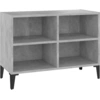 Image de vidaXL Meuble TV avec pieds en métal Gris béton 69.5x30x50 cm