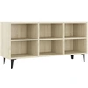 Image de vidaXL Armoire TV avec pieds métalliques chêne Sonoma 103,5x30x50 cm