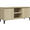 Image de vidaXL Armoire TV avec pieds métalliques chêne Sonoma 103,5x35x50 cm