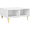 Image de vidaXL Table basse blanche 60x60x30 cm Bois composite