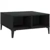 Image de vidaXL Table basse noire 60x60x30 cm Bois composite