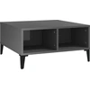Image de vidaXL Table basse gris brillant 60x60x30 cm Bois composite