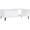 Image de vidaXL Table basse blanche 90x60x35 cm Bois composite