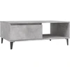 Image de vidaXL Table basse gris béton 90x60x35 cm Bois composite