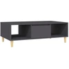 Image de vidaXL Table basse Gris 103,5x60x35 cm Bois composite