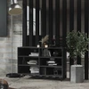 Image de vidaXL Sideboard gris brillant 103,5x35x70 cm Bois composite