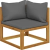 Image de vidaXL Banc de jardin 2 places avec coussins gris foncé
